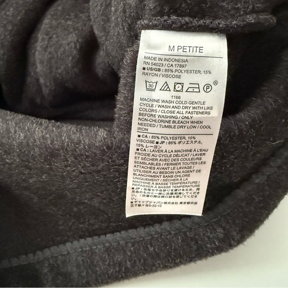 Banana Republic Factory Brushed Knit Short Jacket Dark Gray Medium Petite - Picture 7 of 7